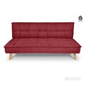 Divano letto tre posti bordeaux Maison du Monde