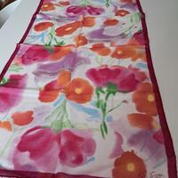 Sciarpa estiva Ken Scott vintage in seta e lino