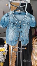 Giacca jeans maniche corte - 9 anni / 134 cm