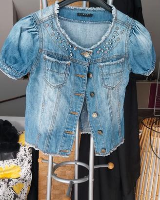 Giacca jeans maniche corte - 9 anni / 134 cm