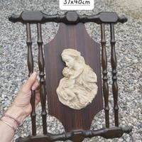 quadro statua Madonna con bambino 