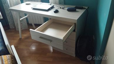 NUOVA Scrivania in legno cenere bianco