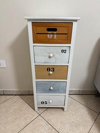 Mobile decorativo con cassetti
