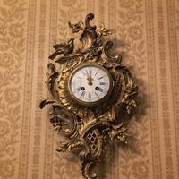 Orologio da Parete Rococò in Legno rivestito oro