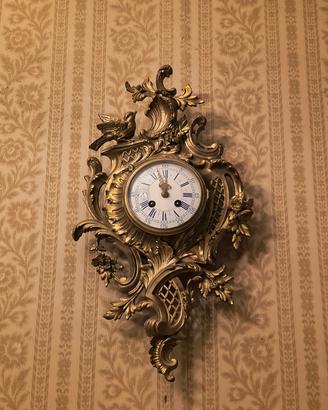 Orologio da Parete Rococò in Legno rivestito oro