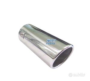 TERMINALE SCARICO TONDO 65MM IN ACCIAIO INOX