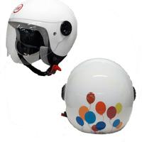 Casco bhr bimbo bimba bianco balloons modello 806