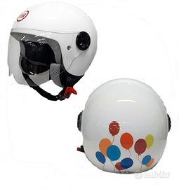 Casco bhr bimbo bimba bianco balloons modello 806
