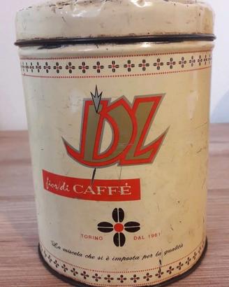 VECCHIO BARATTOLO SCATOLA LATTA CAFFE' DL VINTAGE