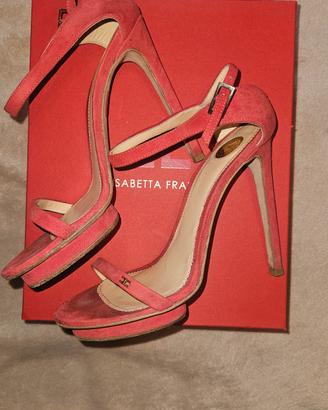Elisabetta Franchi sandali color lampone