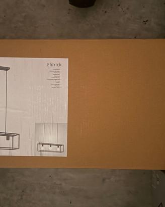 Lampadario Design Eldrick nero paralume nero 3xE27