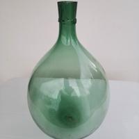 Damigiana in vetro verde antica 30 35 litri 
