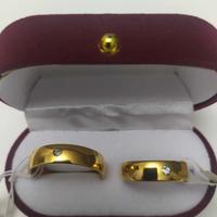 COPPIA FEDI NUZIALI PLACCATE ORO 18 KT 