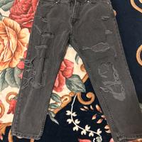 jeans strappato grigio terrranova