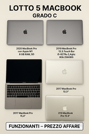 LOTTO 5 MACBOOK PRO – GRADO C – Funzionanti