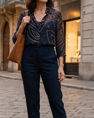 Camicia e sottoveste Marella 100% seta taglia 44