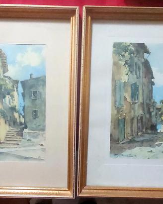 Quadri 2 dipinti ad acquarello