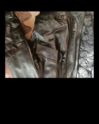 GIUBBINO DI PELLE NERO UOMO