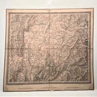 CARTA STATISTICA e POSTALE GENEVE - Torino 1848