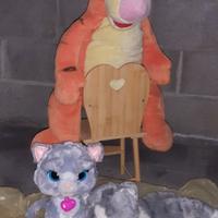 Grande peluche Tigro,1 Gatto peluche,1 a batteria
