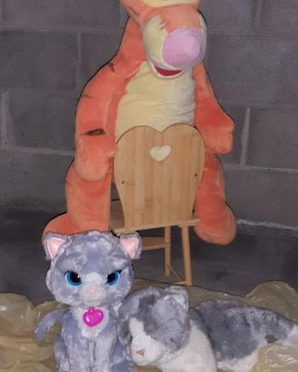 Grande peluche Tigro,1 Gatto peluche,1 a batteria