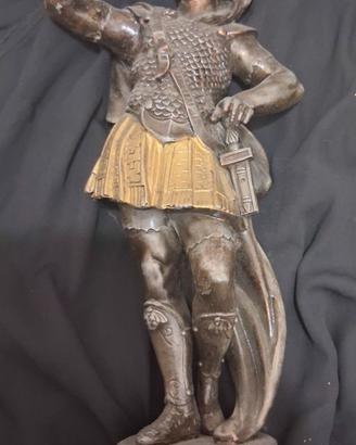 Antico Candeliere Figurato Guerriero Greco/Romano 