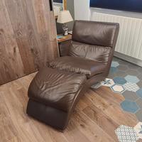 CHAISE LONGUE IN VERA PELLE - DESIGN ITALIANO