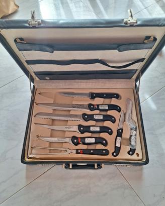 set coltelli cucina con valigia