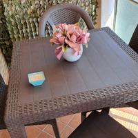 Tavolo PVC 80x80 con 4 sedie