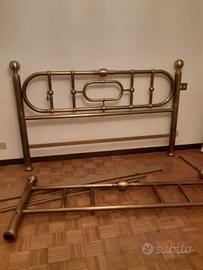 Struttura letto matrimoniale in ottone