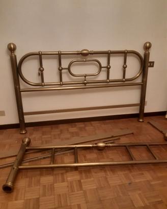 Struttura letto matrimoniale in ottone