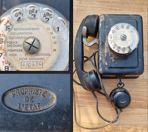telefono da muro anni 50 in bachelite,si sped.