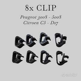 8x clip porta tubo braccio tergicristallo Peugeot