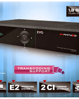 EVO Enfinity X2 TRIPLE TUNER 2x SAT+1x CABLE/TDT2