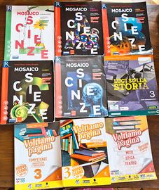 Libri scolastici 1°2°3° media e 1° 2° superiore