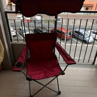 Sedia da campeggio con tettoia