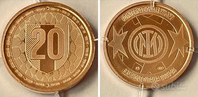 Medaglia inter 20 scudetto oro rarissima