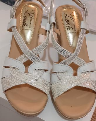 sandali eleganti con zeppa numero 38