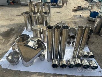 tubi in acciaio e raccordi per canne fumarie 