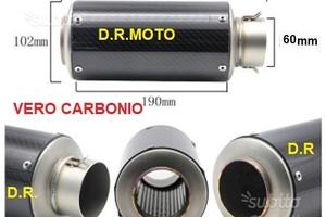 46.01 scarico VERO fibra CARBONIO 26 CM universal