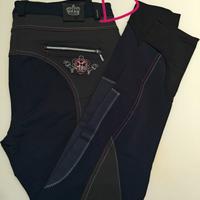 Pantaloni equitazione tessuto tecnico ricamati 2