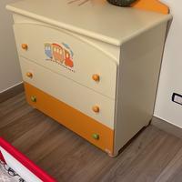 Fasciatoio-cassetti per cameretta bambini