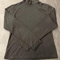 Maglia a collo alto e manica lunga da uomo nera