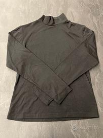 Maglia a collo alto e manica lunga da uomo nera