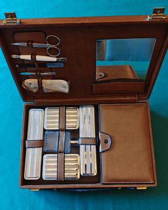 Valigetta 24 ore beauty case - pelle testa di moro