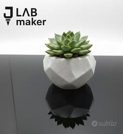 Vaso in PLA effetto pietra o marmo design moderno