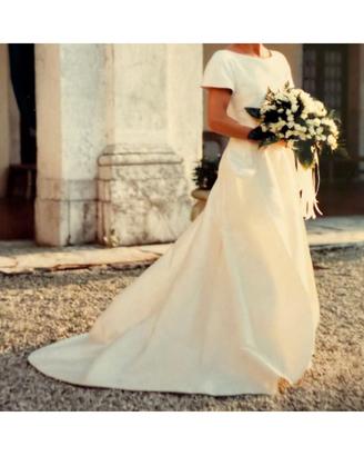 Abito da sposa in shantung di seta