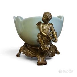 centro Tavola Bronzo Dorato Celadon Luigi XV