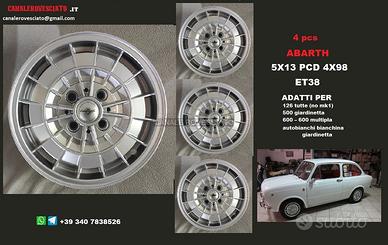 Cerchi abarth 5X 13 4x98 et38 fiat campagnolo