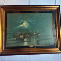 Quadro originale Mario Galanti – Marina – Olio su